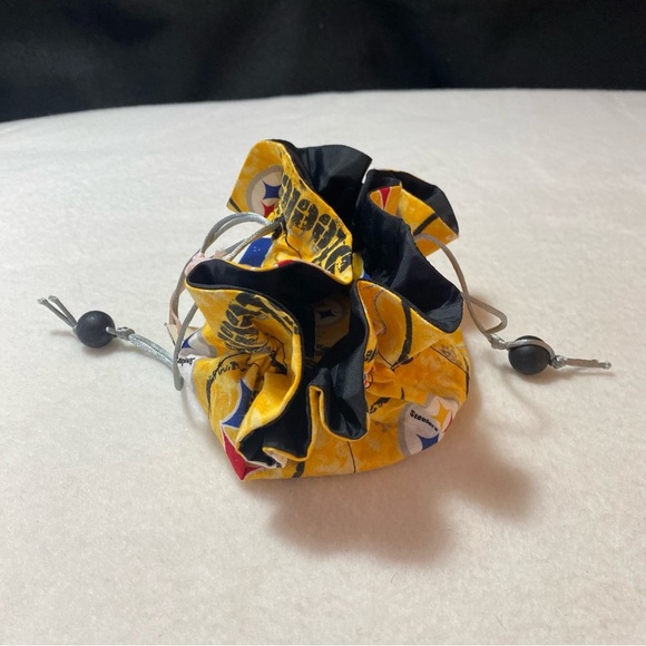Pittsburgh Steelers NFL Jewelry Pouch Treasure Bag Handmade‎ By Li Li NEW - Picture 2 of 11